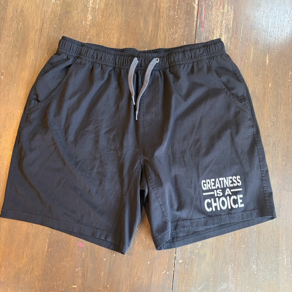 Burlebo Athletic Lined Shorts Mens Medium Black Performance Flag Greatness
